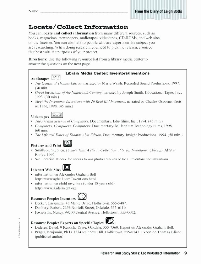 Informational Text Worksheets Middle School Informational Text Worksheets