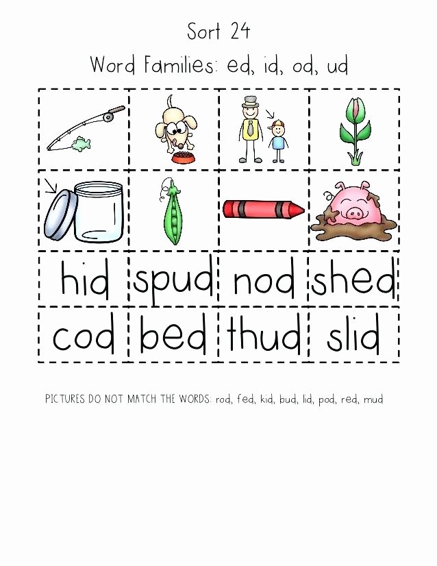 Ing Word Family Worksheets Lovely Word Families Study Pes Printable Worksheets Family Doodle Ideas