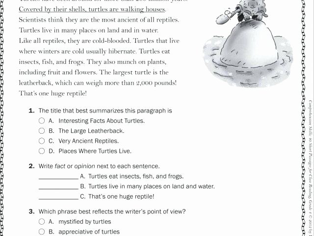 Insect Reading Comprehension Worksheets 10th Grade Reading Prehension Worksheets Grade Reading