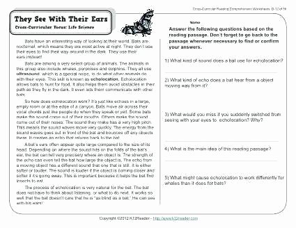 Insect Reading Comprehension Worksheets Free 4th Grade Reading Prehension Worksheets