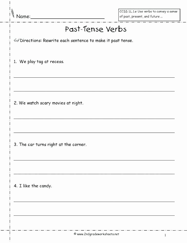 Irregular Verbs Worksheet 2nd Grade Verb Worksheets 2nd Grade