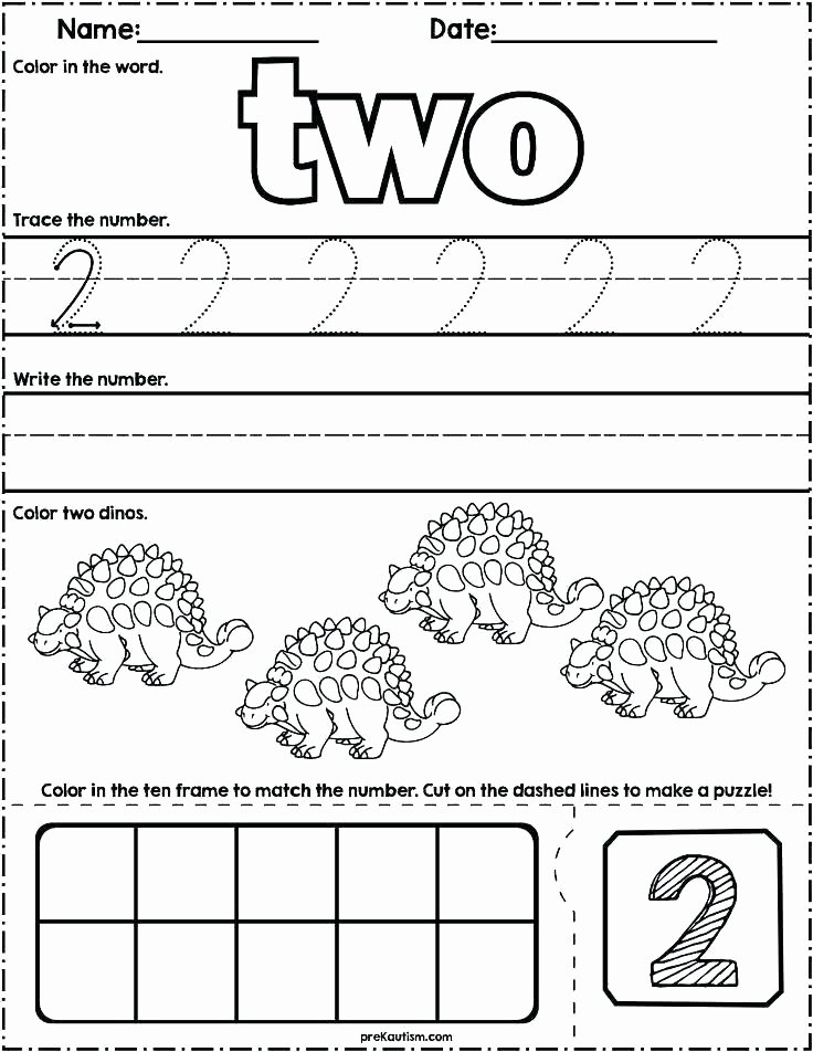 Kindergarten Dinosaur Worksheets Preschool Math Worksheets