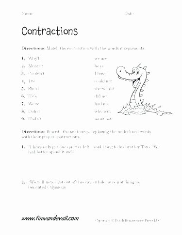 Kindergarten History Worksheets Unique Free Contractions Worksheet 2 Grade World History Worksheets