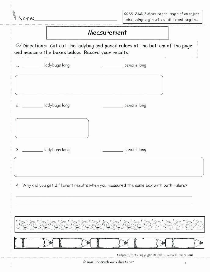 Kindergarten Measurement Worksheets Ruler Worksheets