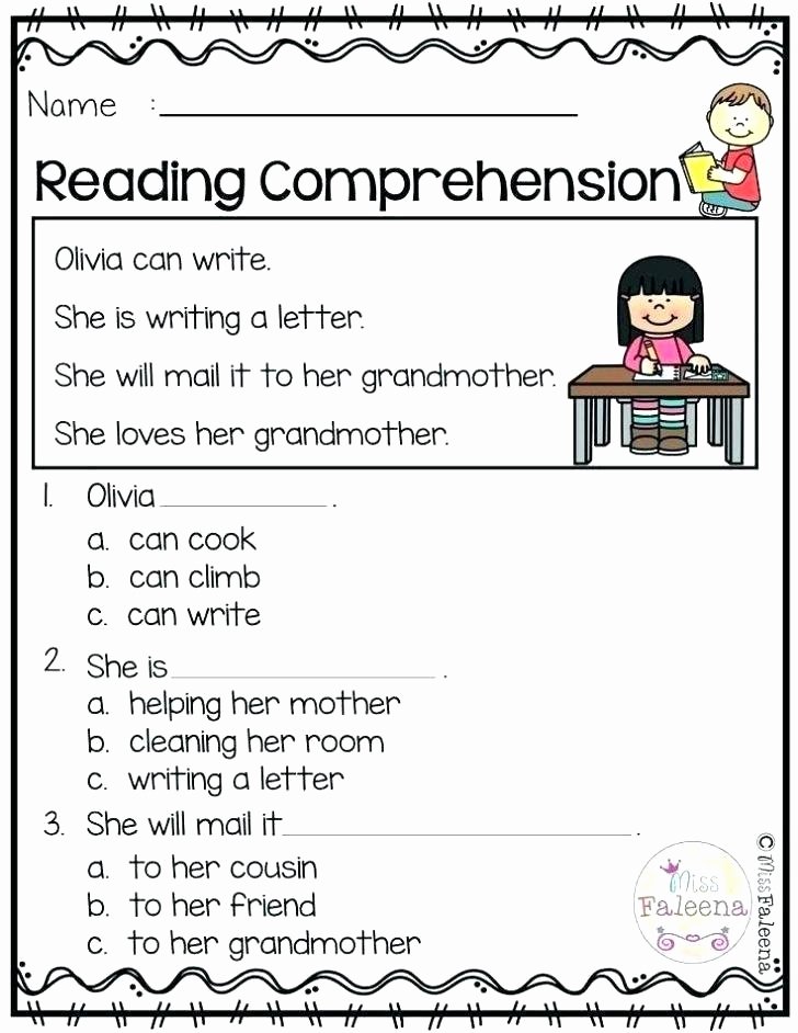 Kindergarten Reading Comprehension Worksheets Pdf Beginning Reading Worksheets for Kindergarten