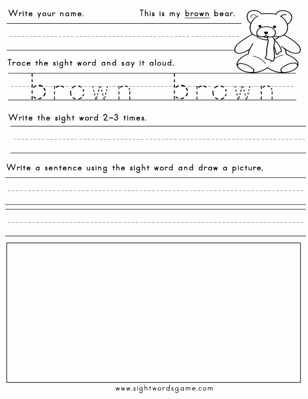 Kindergarten Reading Worksheets Sight Words Sight Words Pdf Worksheets