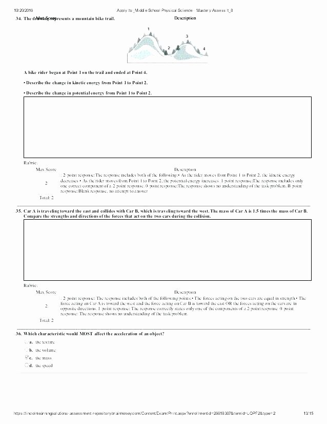 Kindergarten Science Worksheets Free Physical Science force and Motion Worksheets