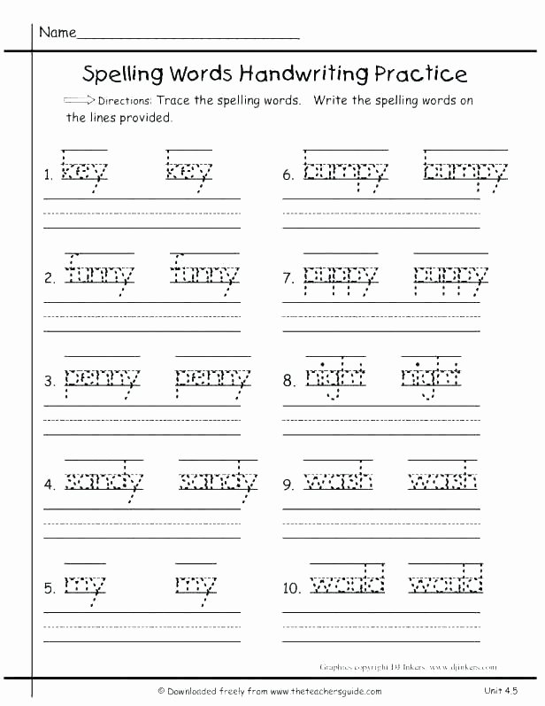 Kindergarten Sentence Writing Practice Worksheets Kindergarten Handwriting Worksheets Writing for Nursery