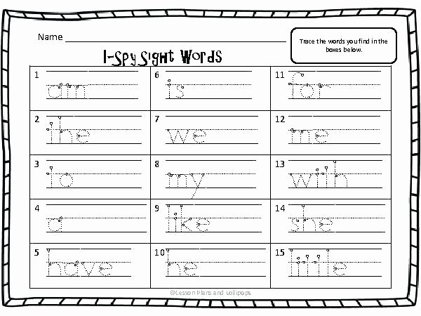 Kindergarten Sight Words Worksheet Free Sight Words Practice Worksheets – Openlayers