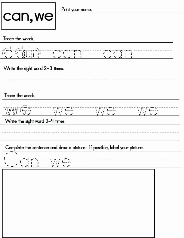 Kindergarten Sight Words Worksheets Pdf Inspirational Sight Words Kindergarten Sight Words Sight Word We
