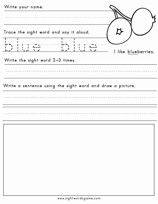 Kindergarten Sight Words Worksheets Pdf New Kindergarten Color Words Worksheets