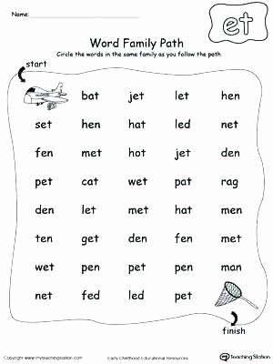 Kindergarten Three Letter Words Worksheets 4 Letter Rhyming Words