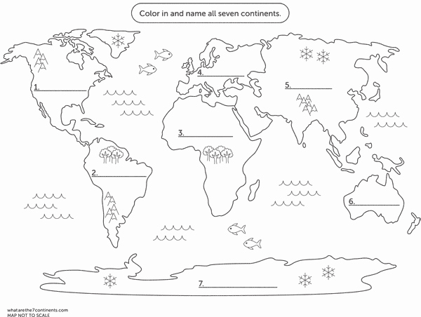 Label Continents and Oceans Printable Looking for A Printable Coloring Map Of the Seven Continents