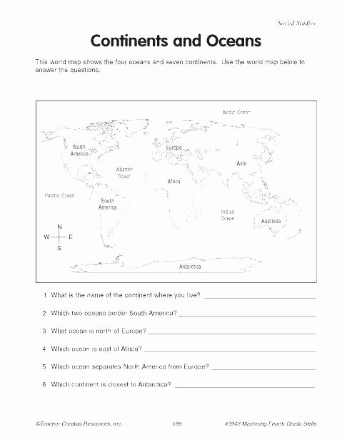 Label the Continents Worksheets History Skills Worksheets World History Map Skills Worksheets