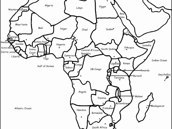Label the Continents Worksheets Map Of Africa without Labels