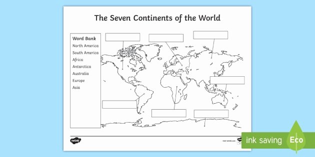 Label the Continents Worksheets the Seven Continents Labeling Worksheet Globe atlas