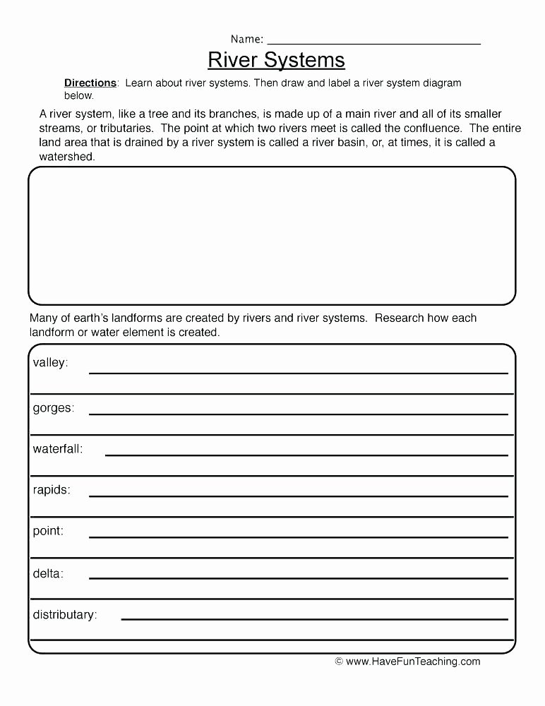 Landforms Worksheet for Kindergarten Free Printable Landform Worksheets