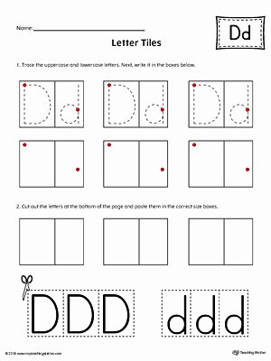 Letter D Worksheet Preschool Letter D Practice Worksheet