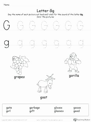 Letter G Worksheet Preschool Free Alphabet Preschool Printable Worksheets to Learn the