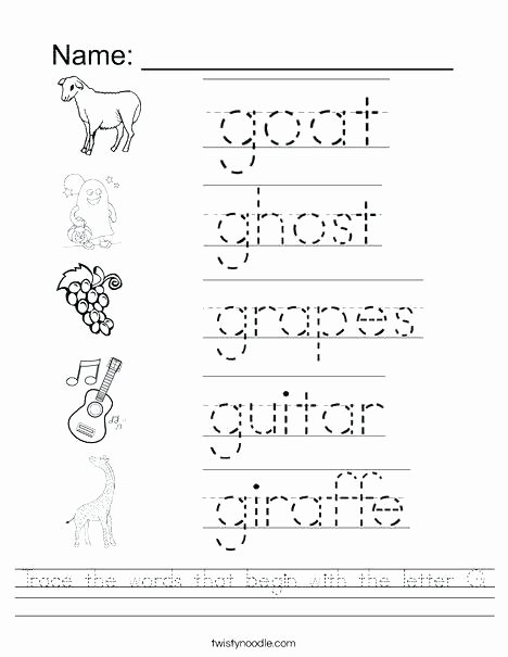 Letter G Worksheet Preschool Kindergarten Abc Tracing Worksheets