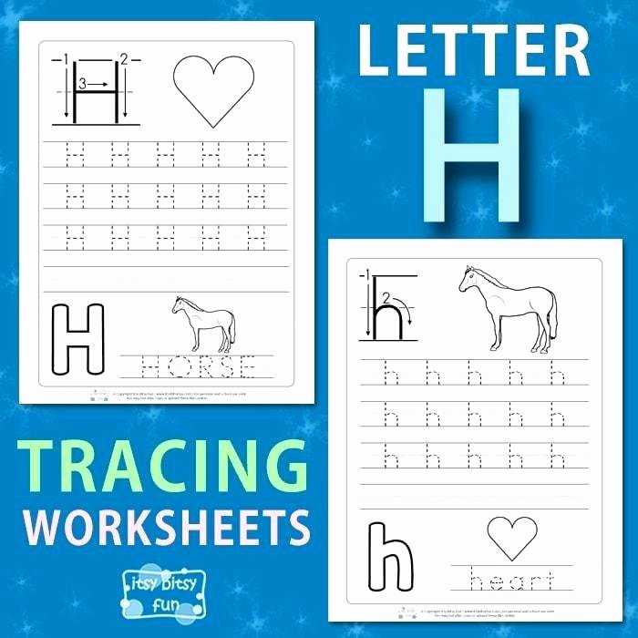 Letter H Tracing Worksheets Preschool Letter H Tracing Worksheets