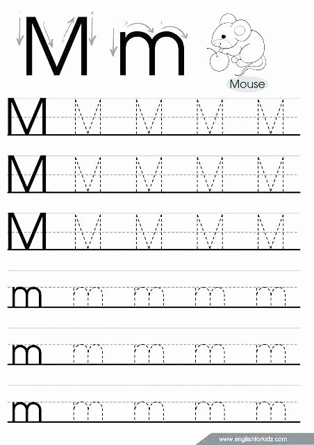 Letter H Worksheets Free Tracing Letter M Worksheets Kindergarten B for Worksheet