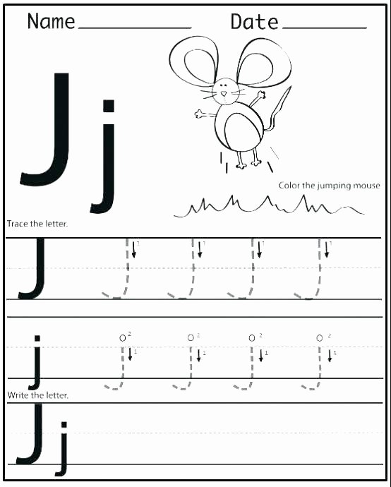 Letter J Tracing Worksheets Preschool Free Letter J Tracing Worksheets Upper and Lowercase Letter
