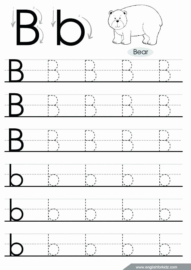 Letter K Tracing Worksheets Preschool Letter B Worksheets the Preschool Tracing toddlers D Free