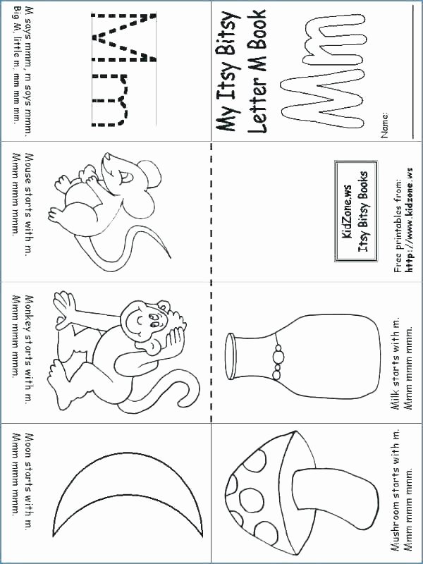 Letter M Worksheets for toddlers Printable Worksheets for 4 Year Printable Worksheets for 4