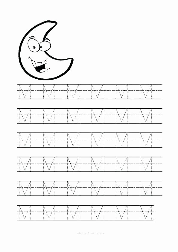 Letter M Worksheets Kindergarten Letter M Worksheet for Kindergarten Tracing Letter M