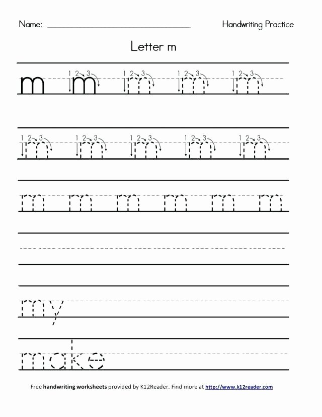 Letter M Worksheets Preschool Lowercase M Worksheets