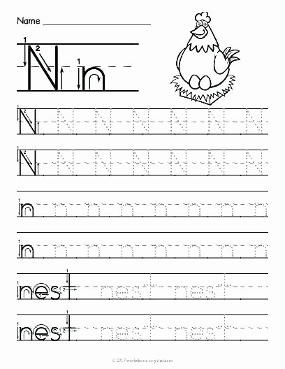 Letter N Tracing Page Beautiful Free Printable Tracing Alphabet Worksheets Preschool Writing