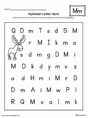 Letter N Worksheets for Kindergarten Alphabet Letter Hunt Letter M Worksheet