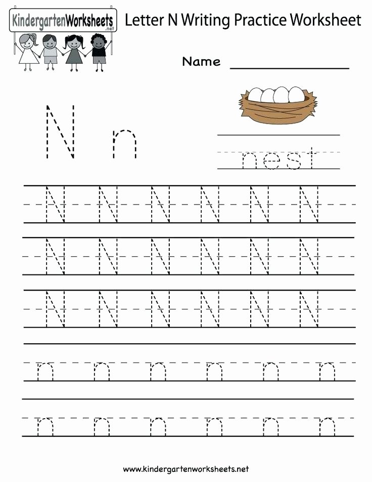 Letter N Worksheets Kindergarten Printable Letter Worksheets for Preschoolers