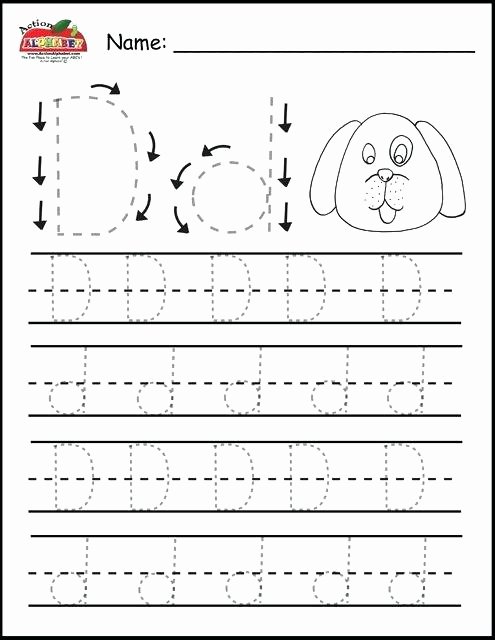 Letter P Tracing Worksheet Letter D Tracing Worksheets Free Pages Preschool Alphabet