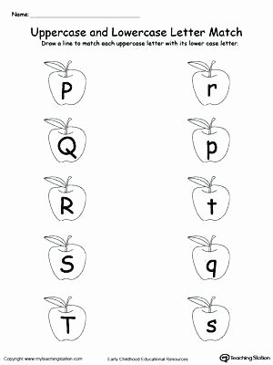 Letter P Tracing Worksheets Matching Uppercase and Lowercase Letters P Through T