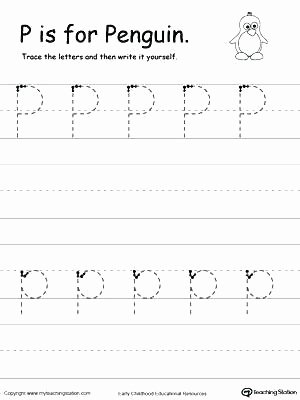 Letter P Worksheets Preschool Alphabet Handwriting Worksheets A to Z