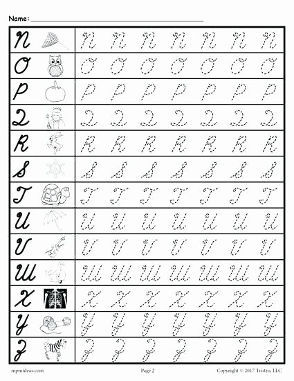Letter Tracing Worksheets Az Free Printable Uppercase Cursive Letter Tracing Worksheets