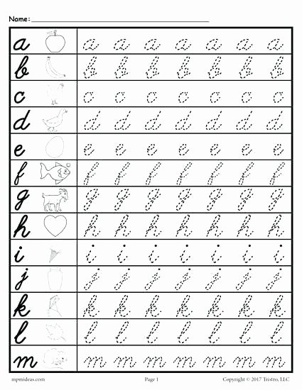 Letter Tracing Worksheets Pdf Lovely Cursive Alphabet Traceable Worksheets