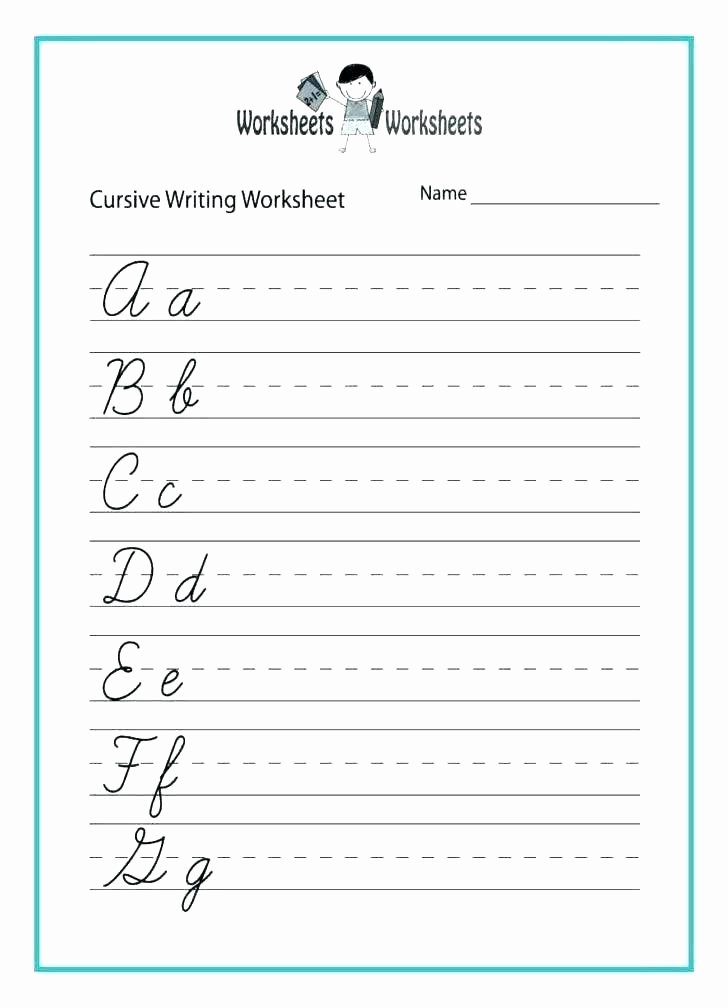 Letter Tracing Worksheets Pdf Lovely Cursive Letters Printable Worksheet A Z Free Tracing