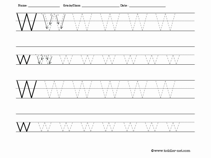 Letter W Worksheets for Preschoolers Letter A Tracing Worksheets Preschool