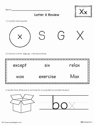 Letter X Worksheets for Kindergarten 1st Grade Alphabet Worksheets First Writing Patterns Letter