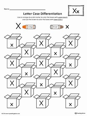 Letter X Worksheets for Kindergarten Letter X Pattern Maze Worksheet