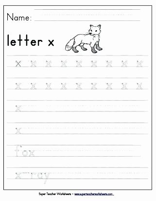 Letter X Worksheets Kindergarten Kindergarten Upper and Lowercase Letters Worksheets Writing