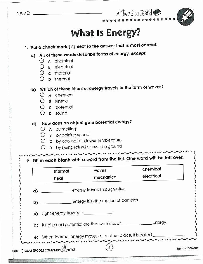 Light Energy Worksheets Temperature Worksheets for 1st Grade