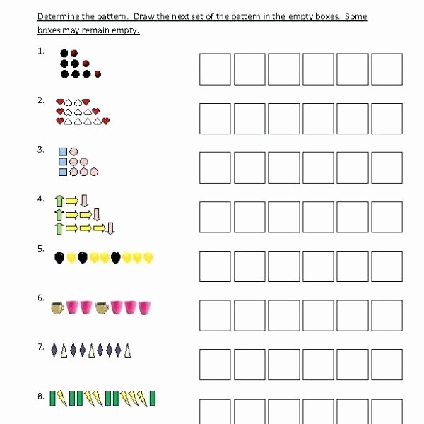 Line Pattern Worksheets Luxury Growing Pattern Worksheet Collection Repeating and Growing
