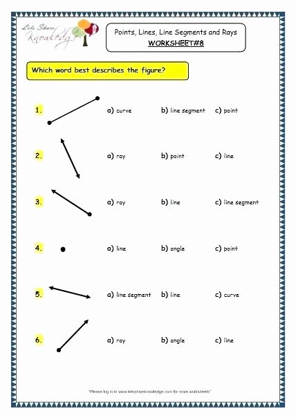 Line Segment Worksheets 3rd Grade Geometry Worksheets Pdf