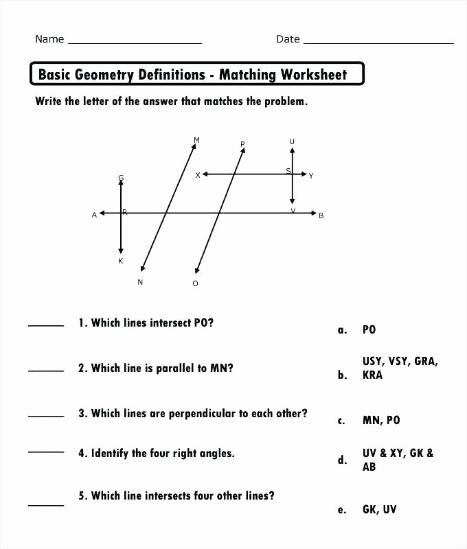 Lines Rays Line Segments Worksheets Angles Lines and Rays Worksheet Lovely Draw and Identify