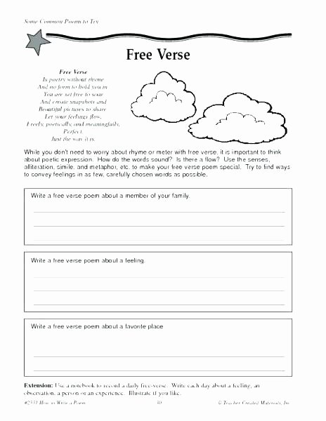 Literary Devices Worksheets Alliteration Poem Template Examples In Literature