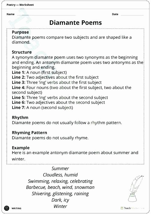 poetry worksheets poetry worksheets poetry worksheets 5th grade pdf